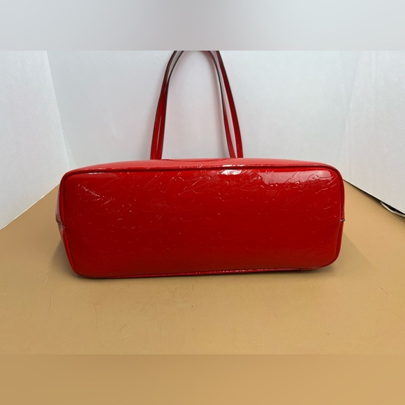 KARL LAGERFELD Red Paris Signature Shoulder Tote Bag Charm Purse Bag. - Picture 7 of 15